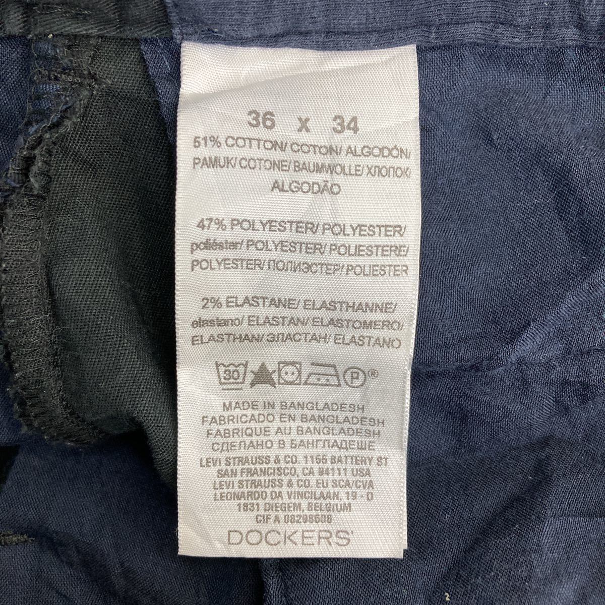 DOCKERS チノパン W36 ドッカーズ ビッグサイズ タックパンツ ブラック