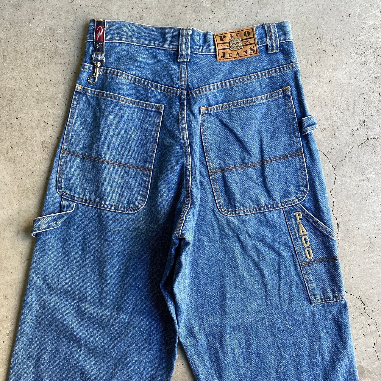 90年代 PACO JEANS ワイド ペインター バギー デニムパンツ メンズW30 