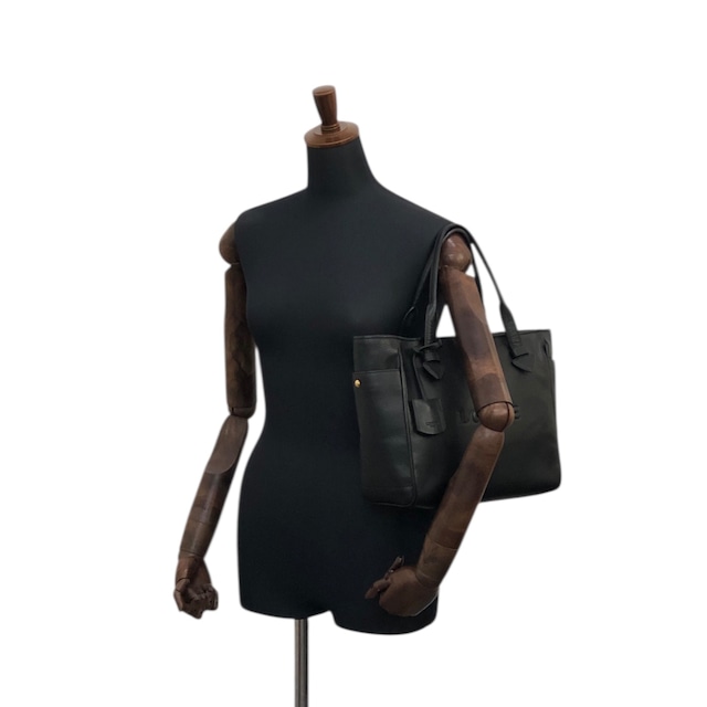 LOEWE ロエベ ヘリテージ トートバッグ ブラック ロゴ レザー vintage ヴィンテージ オールド sfdiue