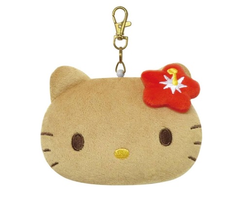 サンリオ ハローキティ 日焼けシリーズ フェイスパスケース ハイビスカス