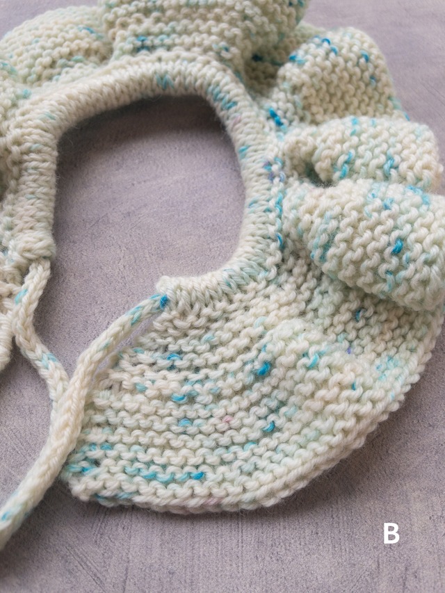 《即納》FLUFFWEAR / Ruffle Collar - Turquoise space dye