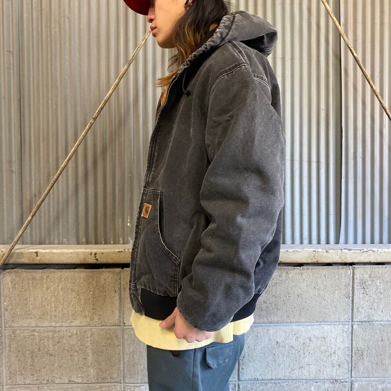 Carhartt カーハート M‐65型 ワークジャケット ダック地 ミリタリー風　ブラック (メンズ XL)   N7300