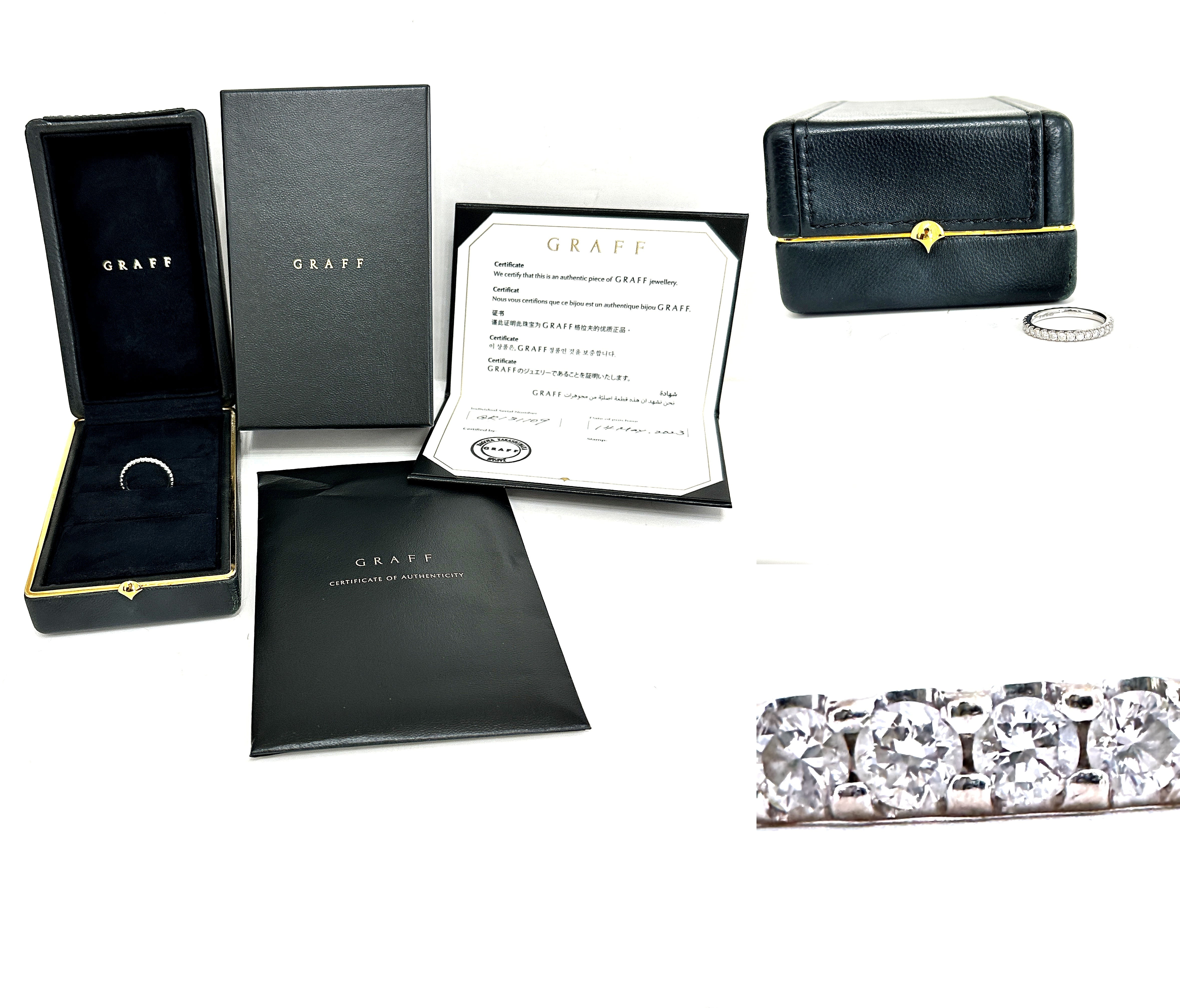 GRAFF グラフ ラウンド ダイヤモンド ウェディング バンド K18 WG
