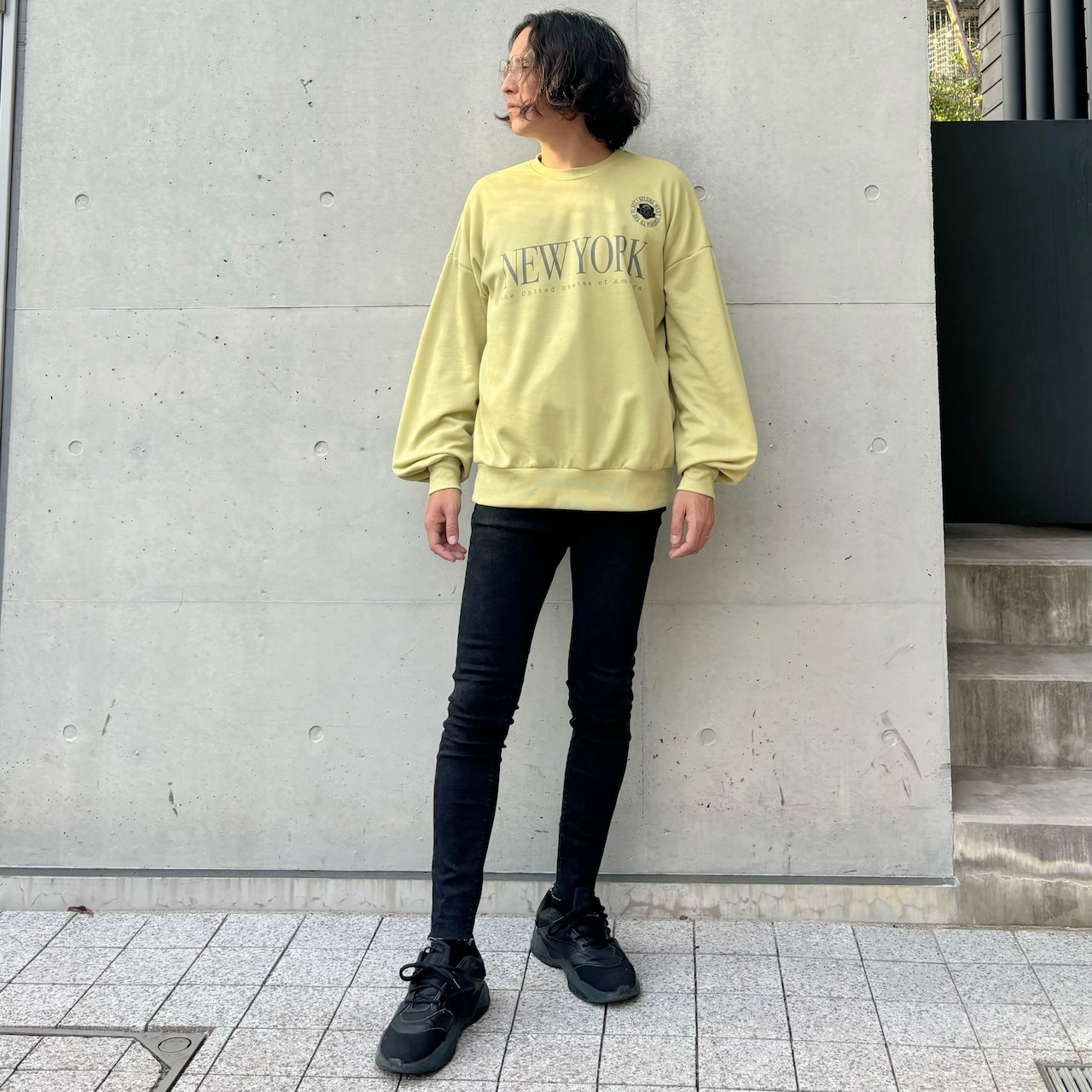 【NEWYORK】logoSW／green