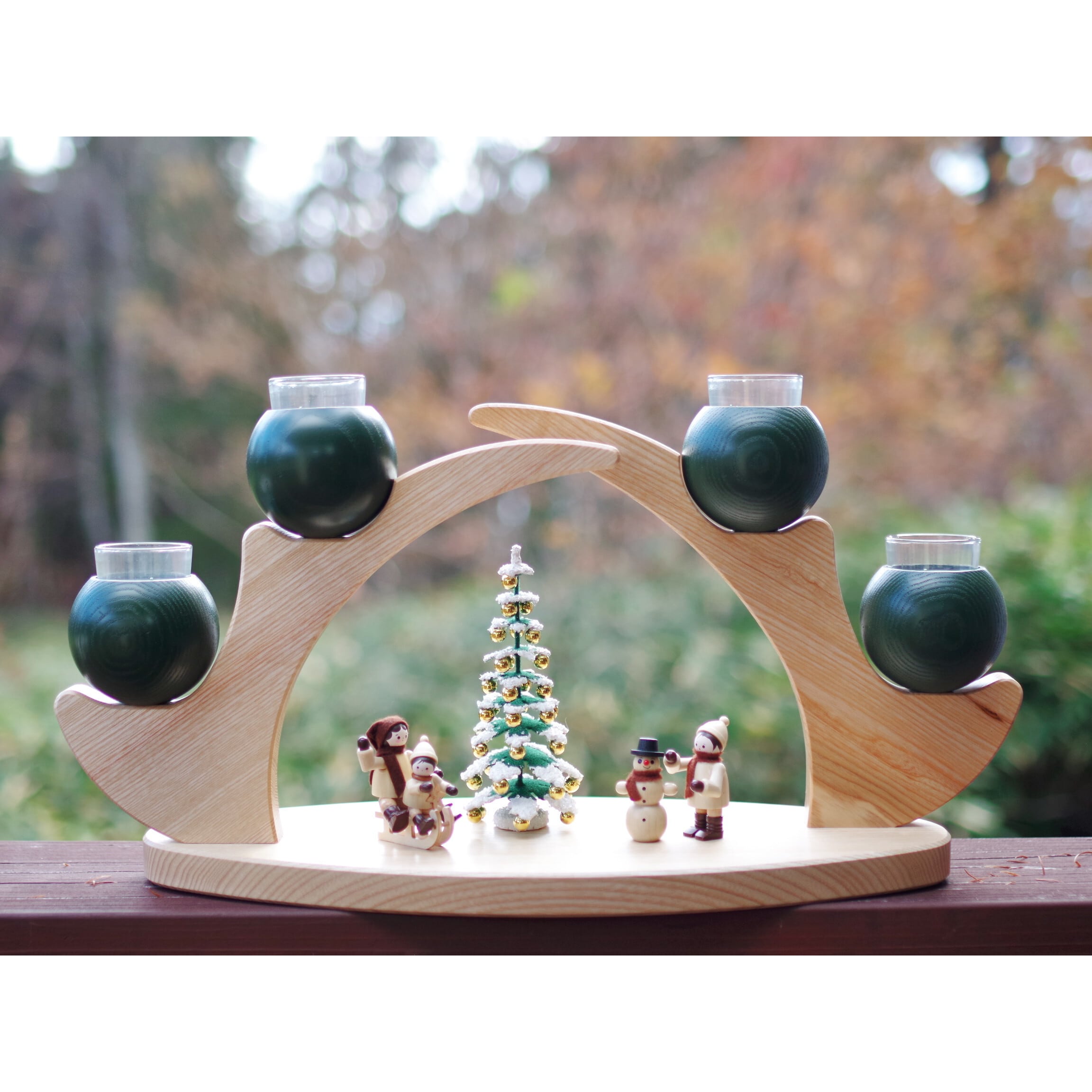 キャンドルアーチ 緑のクーゲルン | 木のおもちゃ専門店 おもちゃ箱