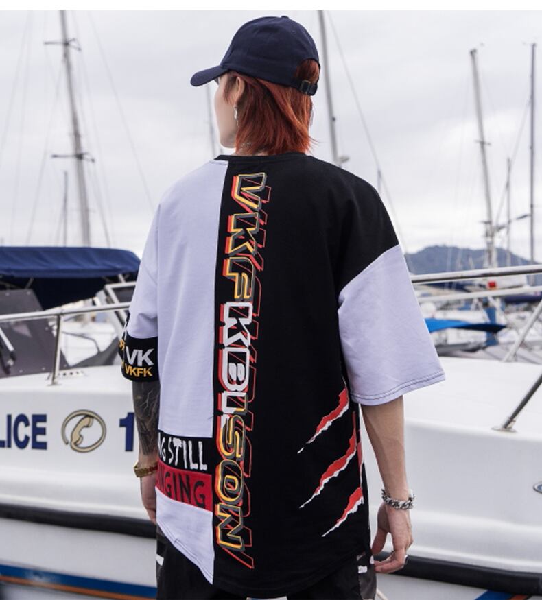 全2色 Tシャツ カットソー プリント カジュアル ストリート 