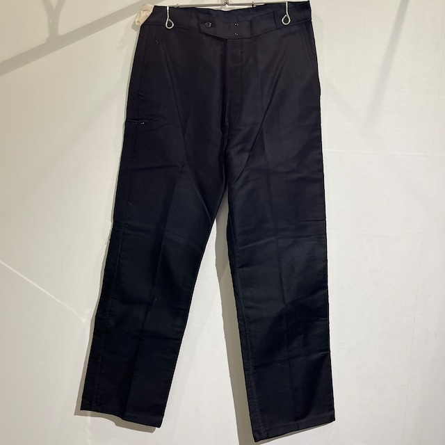 70~s Adolphe Lafont Black Moleskin Work Pants Dead Stock 70～年代 フレンチ ブラック モールスキン ワークパンツ デッドストック