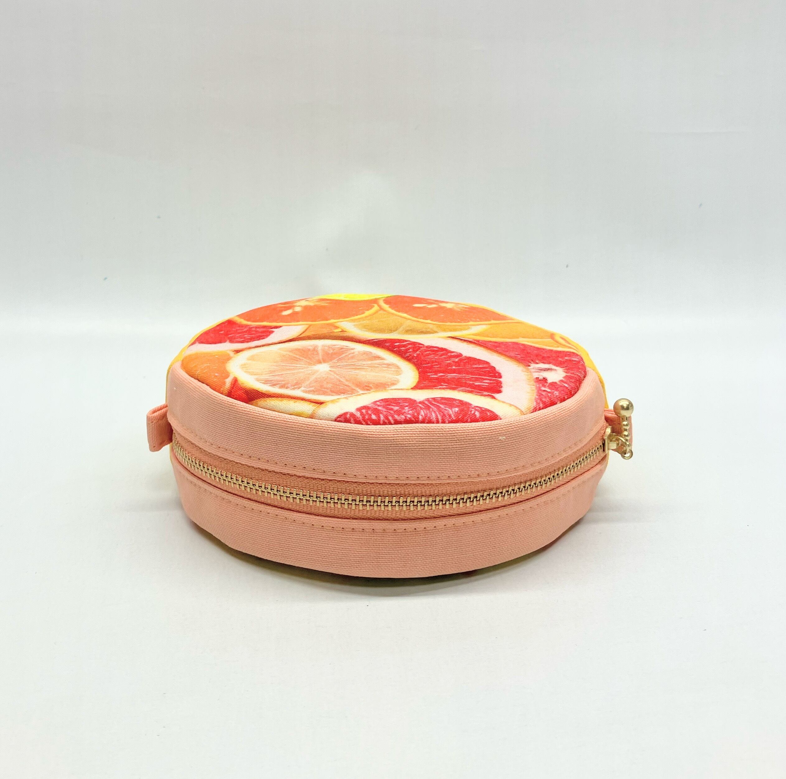 丸ポーチ オレンジ｜とりさん工房ーかわいいハンドメイドポーチ