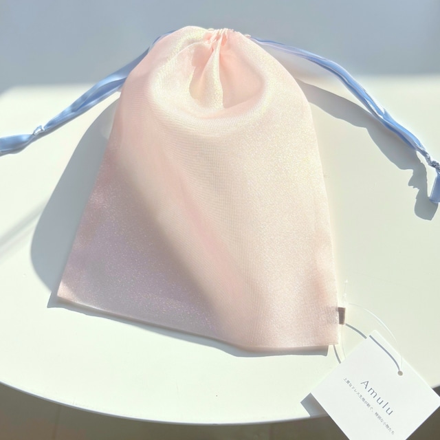 角型巾着袋 大サイズ《ピンク》　