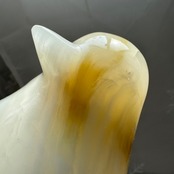 ペンギン*ホワイトオニキス*231201*天然石カービング*天然石インテリア*置き物*インテリアストーン