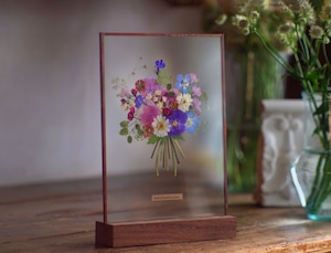 [予約商品 ]  Bouquet glass specimen (母の日の贈り物 / 花束のガラス標本Mサイズ)