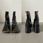 【受注予約:11月下旬入荷予定】Bronze fade square toe boots/black