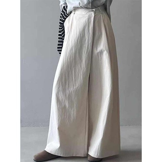 asymmetric wide pants　10189