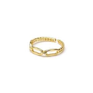 S925 LINK CHAIN RING GOLD