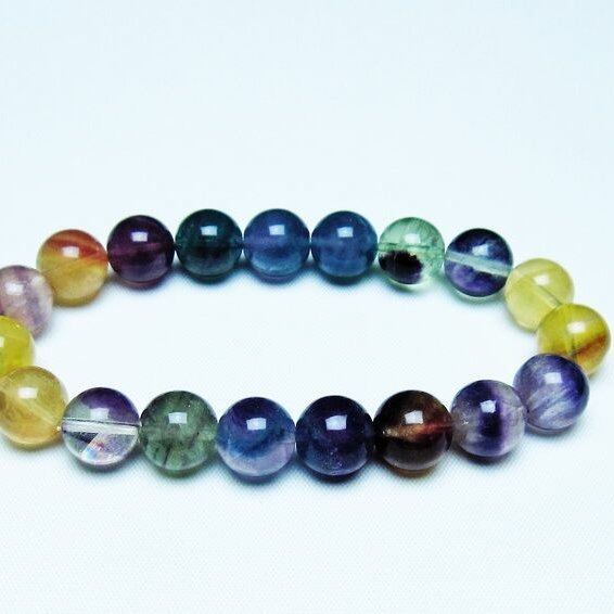 フローライト ブレスレット 11mm 蛍石 螢石 ブレス 一点物 メール便可 [M便 1/10] 111-45711