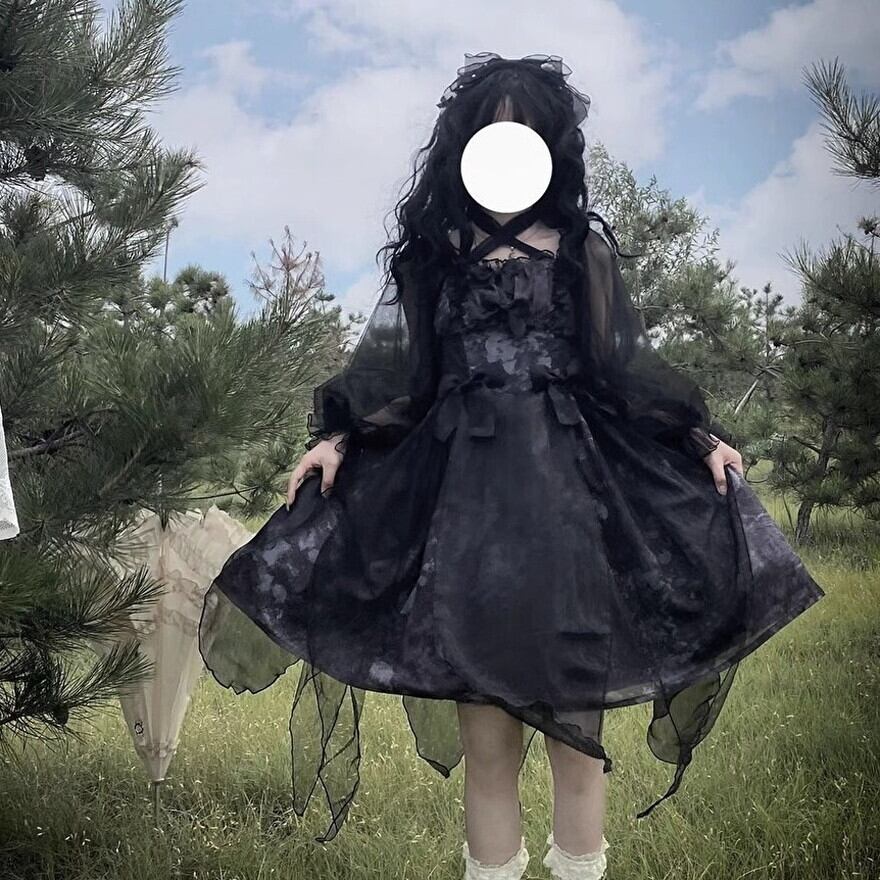 SEASONZ ゴスロリ ワンピ 暗黒 ダーク 闇かわいい ゴシック フリル