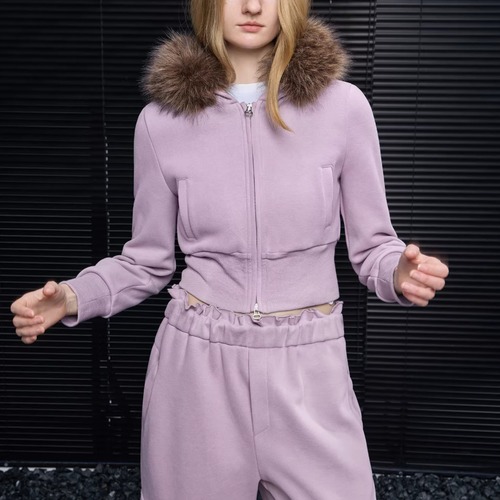 ファーフーディージップパーカー ・20719