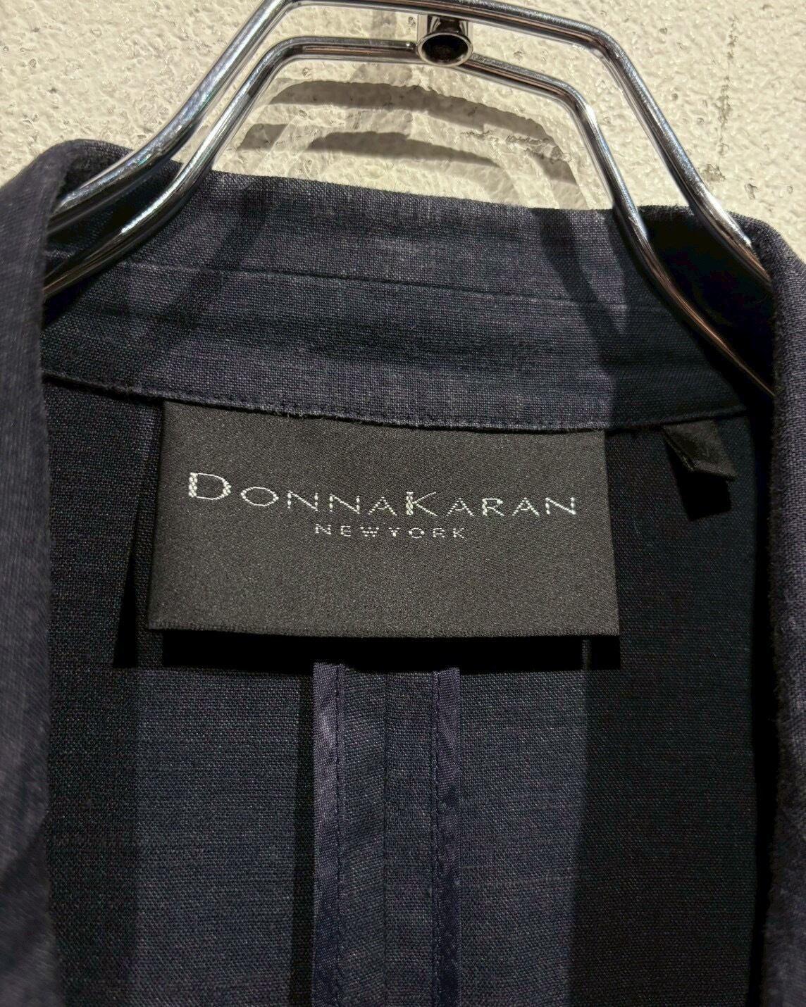 Caka otto】“DONNA KARAN” Minimal Design Linen Tailored Jacket