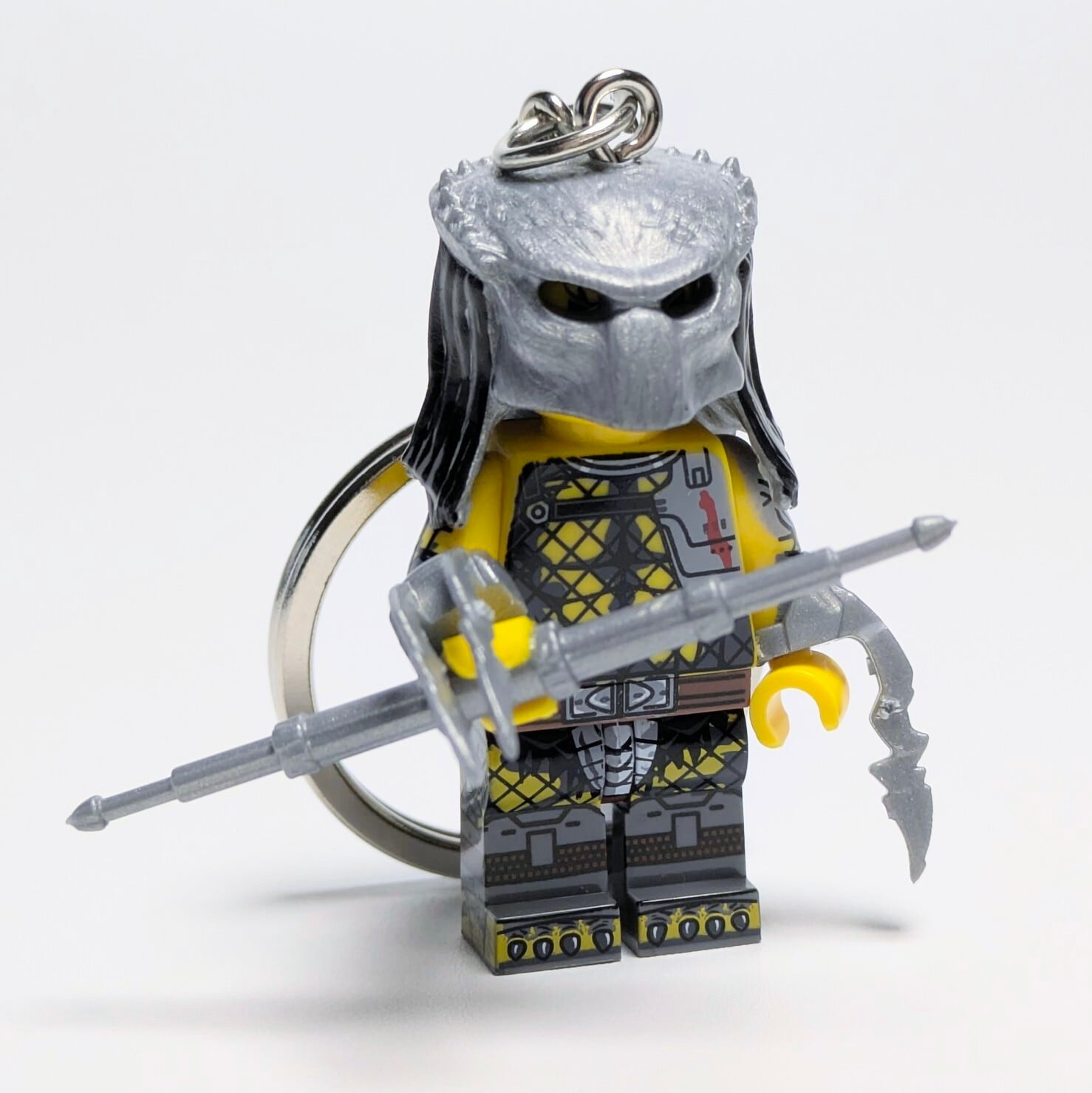 ★ブロックフィギュアキーホルダー★【 PREDATOR2 / AVP ( エイリアンvsプレデター )】 Predator Warrior ( プレデター・ウォリアー )　〚アメリカン雑貨 アメトイ〛