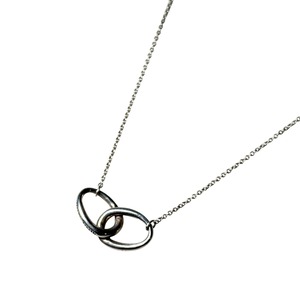 vintage TIFFANY silver “double loop” pendant necklace
