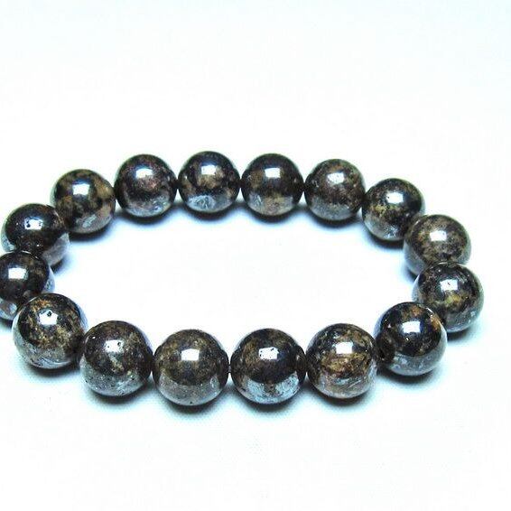 コンドライト ブレスレット サハラNWA869 隕石 12mm 一点物 199-951