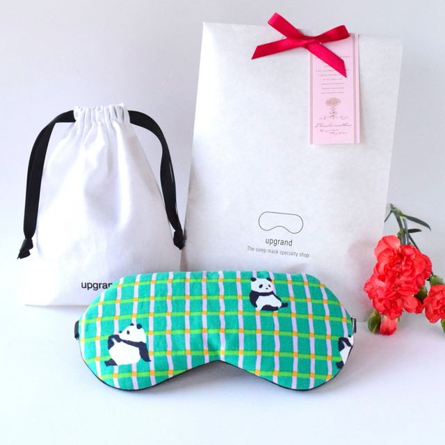 まったりパンダのアイマスク|収納ポーチ付|無料ギフトラッピング有|母の日無料ギフトラッピング有