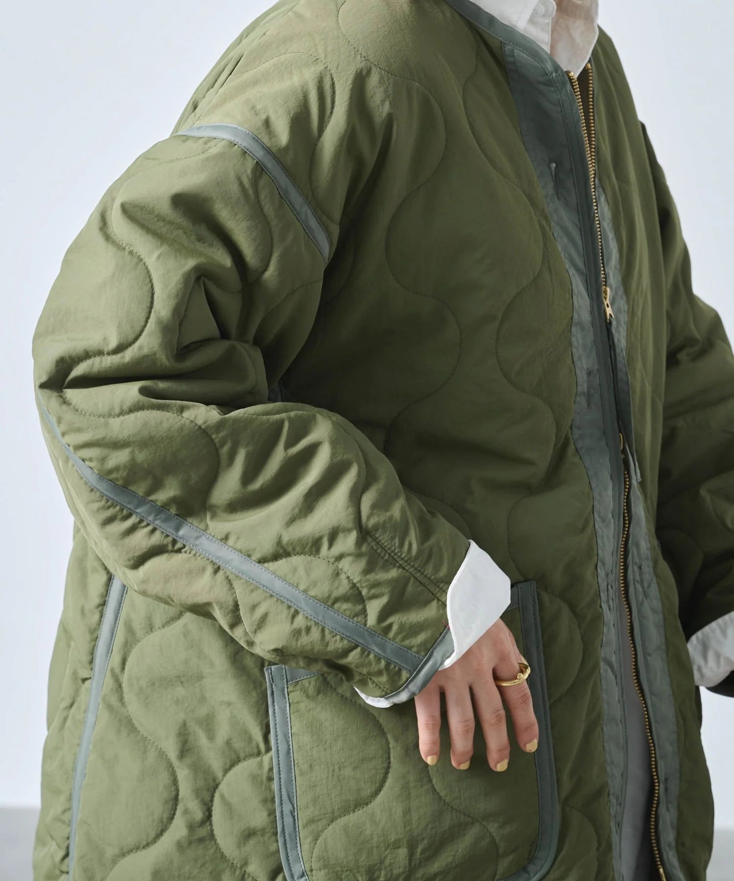 KHA:KI カーキ レディース ジャケット MIL QUILT ZIP UP JACKET