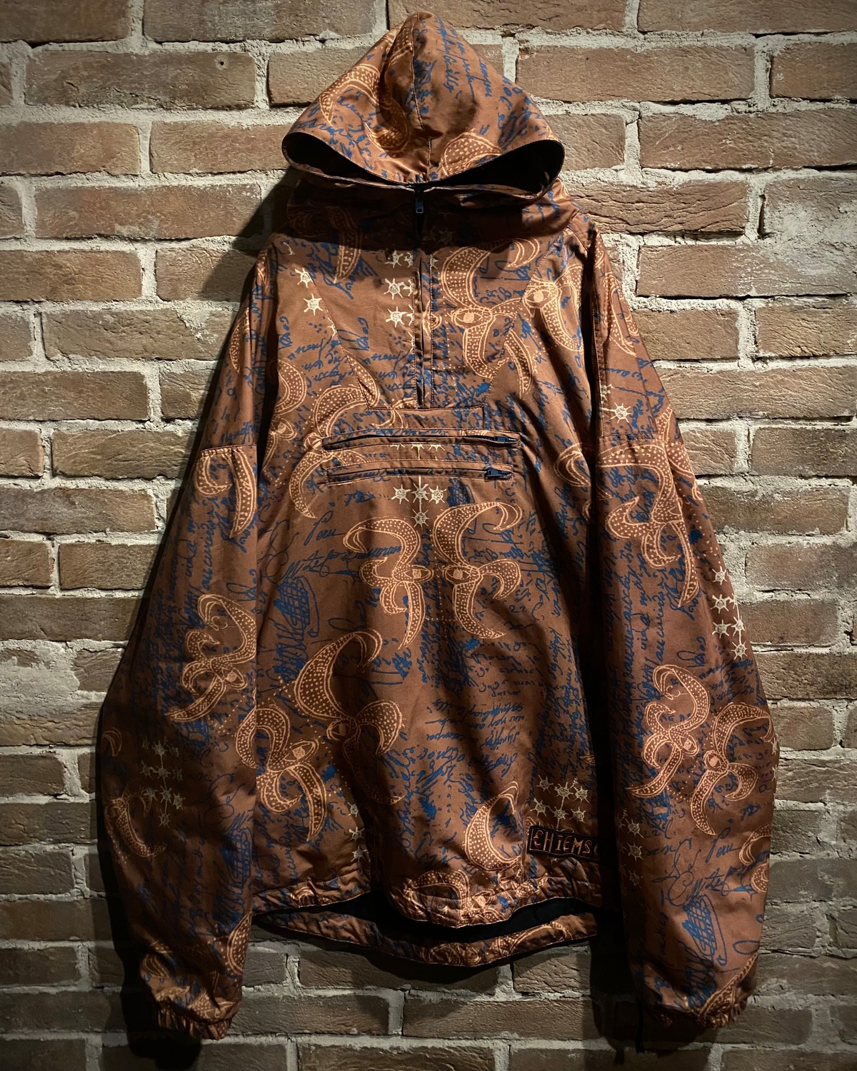 【Caka act3】Artistic Pattern Vintage Loose Half Zip Gear Jacket | Caka ...