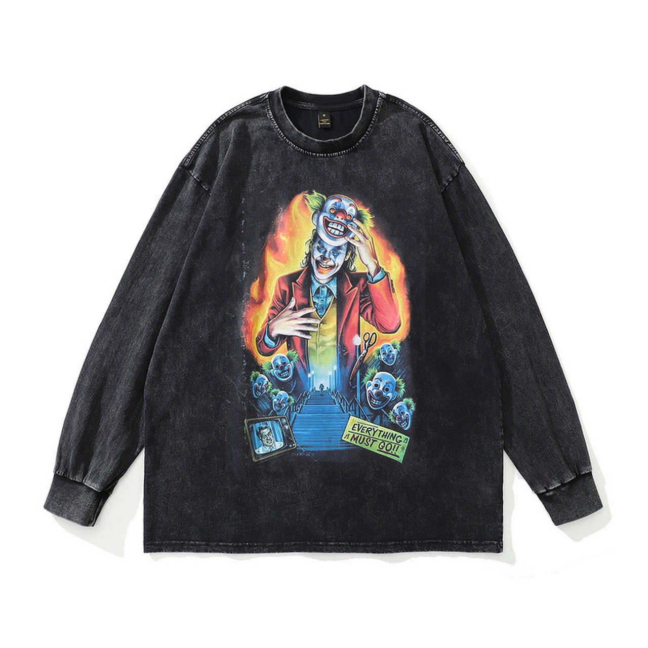 VINTAGE ストリート ピエロマスク Tシャツ T1461