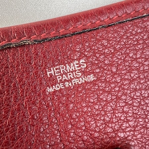 【最終処分SALE】HERMES エルメス エヴリン  レザー ショルダーバッグ レッド A-11661
