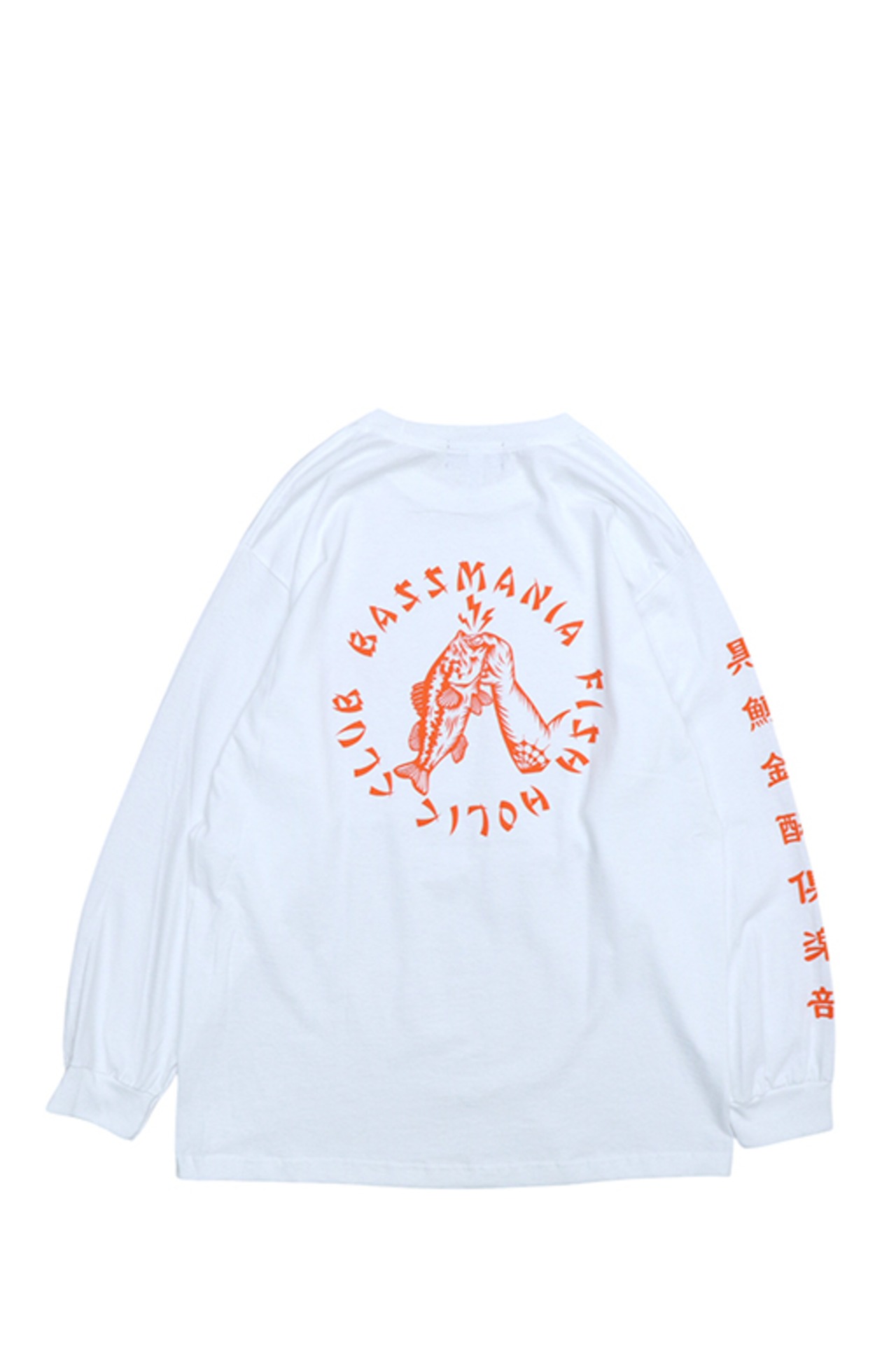 BASSMANIA (バスマニア) "FISH HOLIC CLUB L/S Tee"(WHT)【SLINK LIMITED】