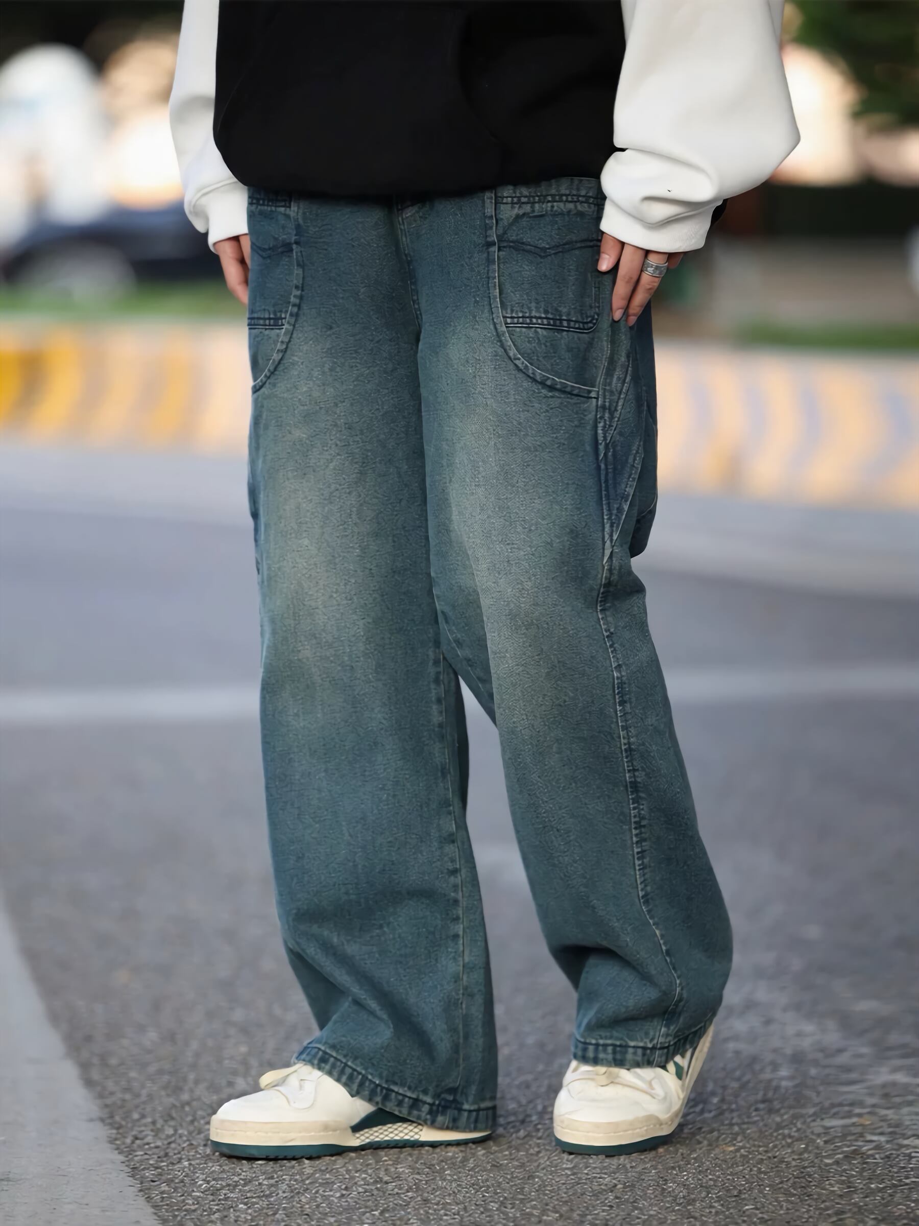 ワイドストレートウォッシュドデニムパンツ / Wide Straight Washed 