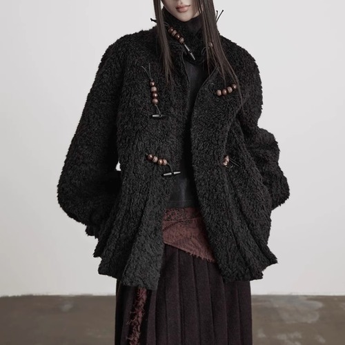 Beads toggle boa jacket C1421