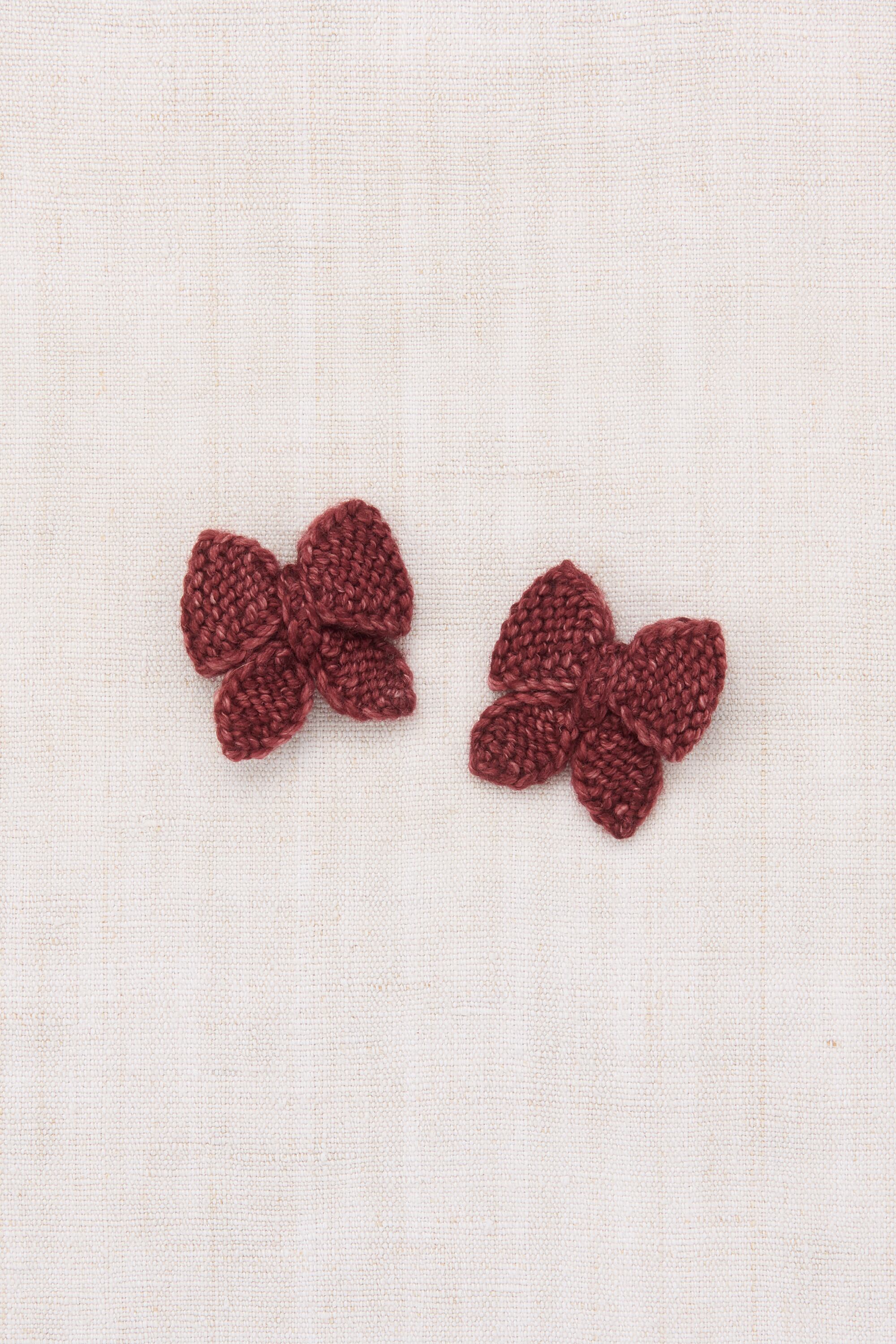 〈 Misha&Puff 25AW Winter 〉 Baby Puff Bow set / Madder Root