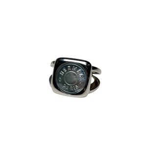 vintage HERMES metal shell ring “Sellier”