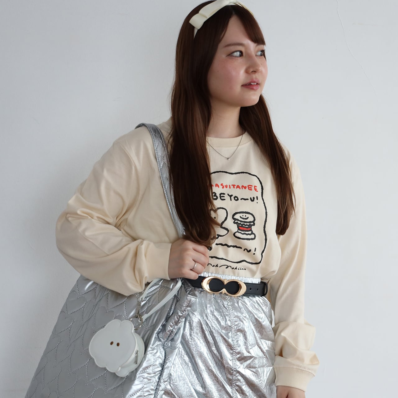 お値下げ品】ハンバーガーとウサロンTEE/ブラック（MK-515) | もくもく
