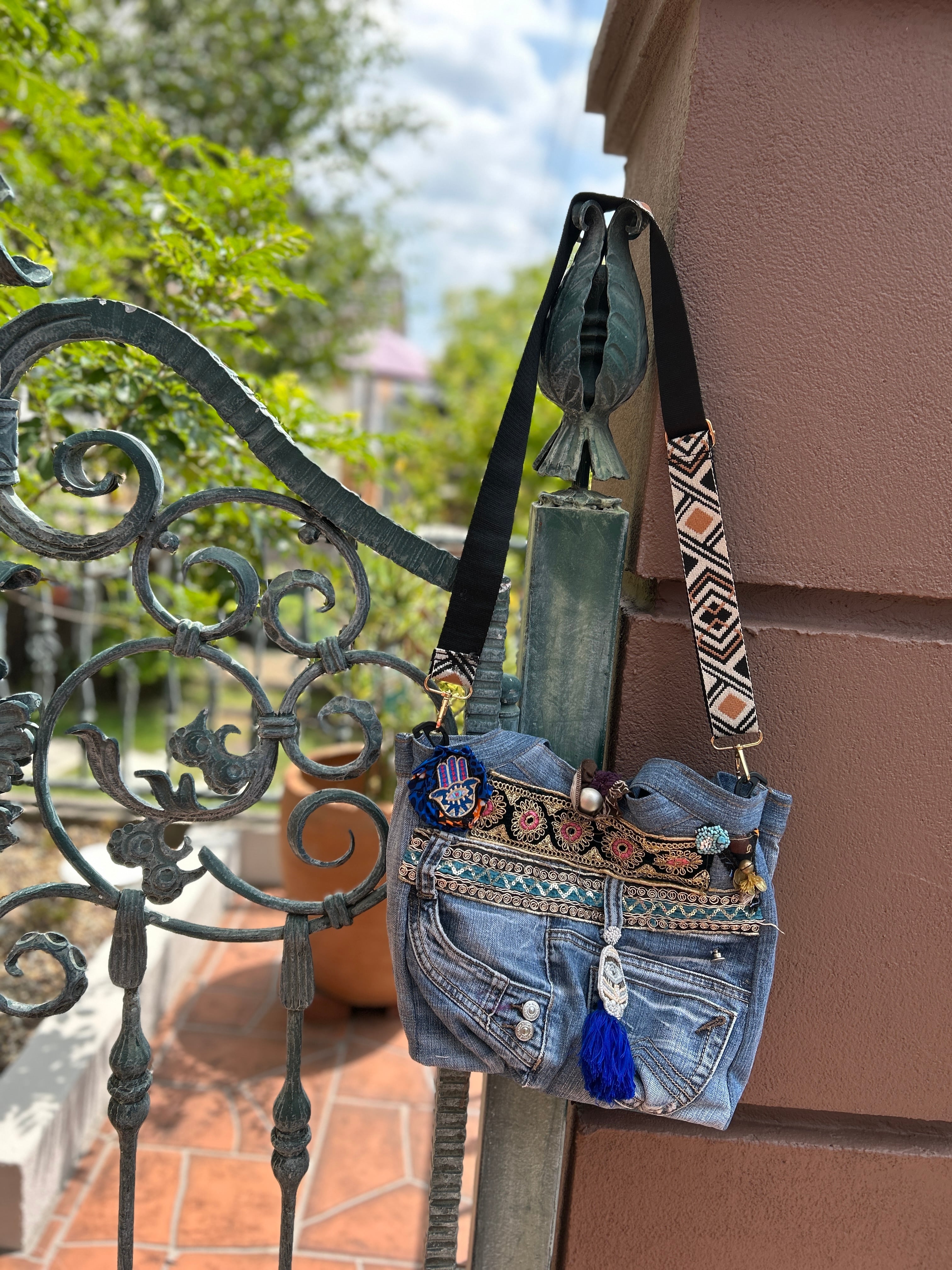 エスニックリメイクデニムバッグ | アジアン雑貨ルチュ