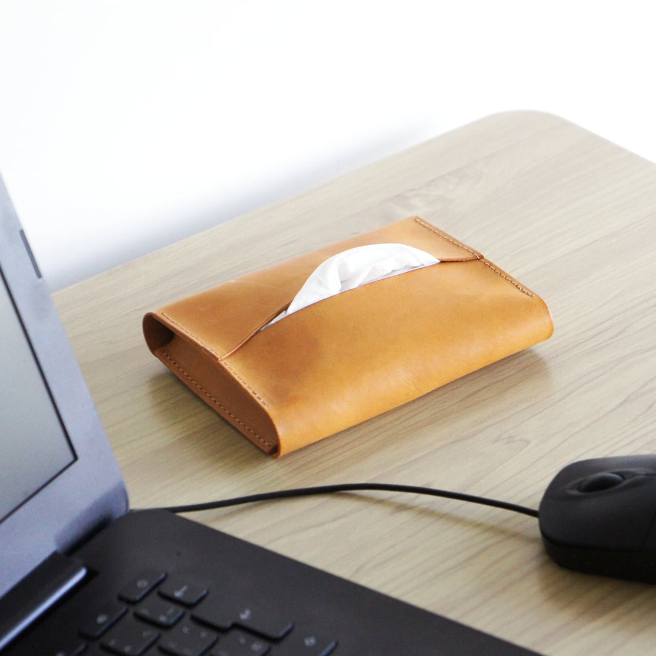 【全9色】卓上本革ポケットティッシュケース(ティッシュ2個収納可)