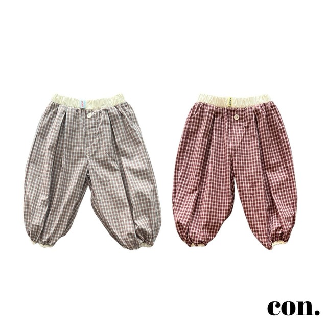 con.［取寄］check pumpkin pants 26spring
