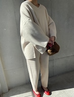 【訳あり】Simple Knit Jogger Pants_Ivoryのみ