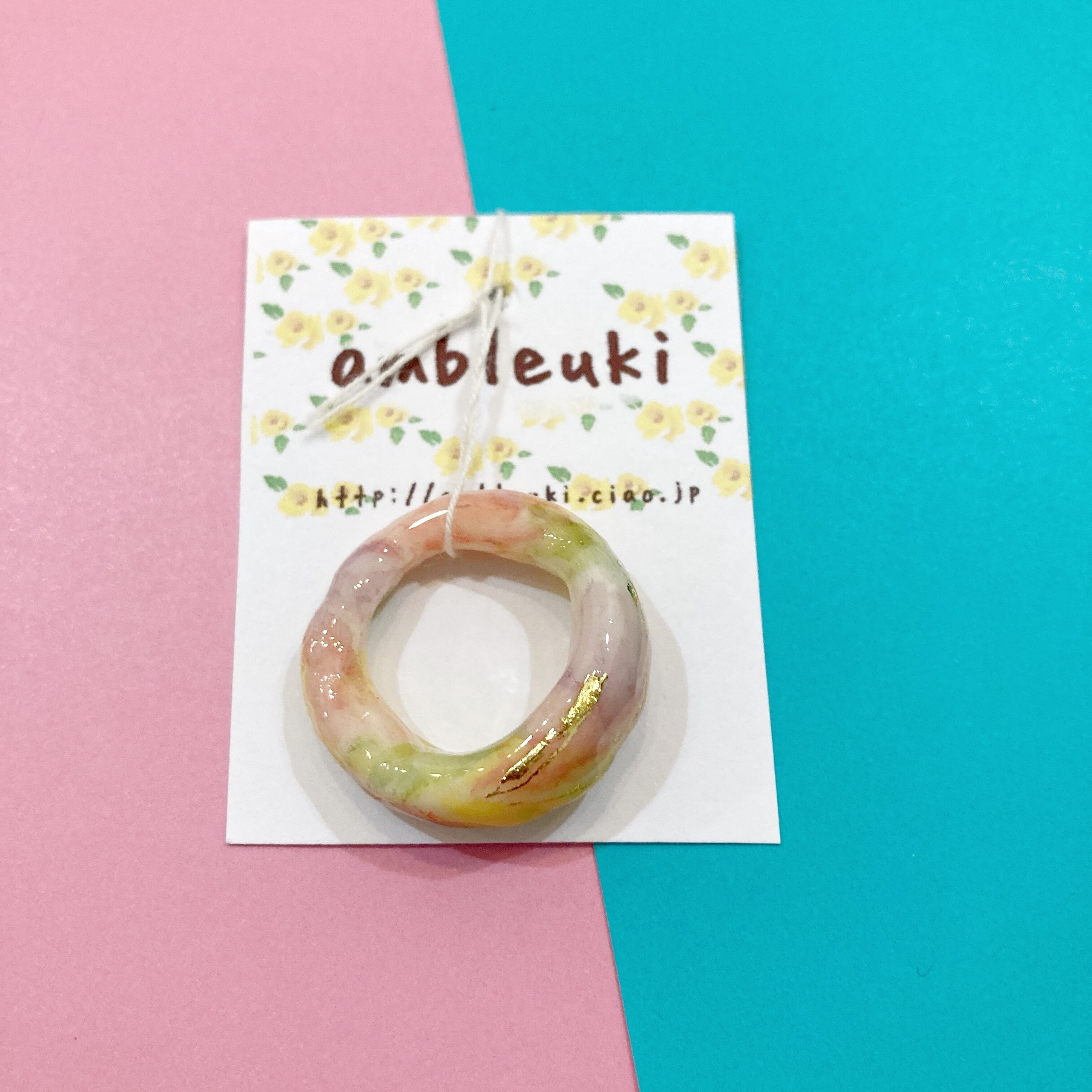 指元にいつでも花畑カラー 樹脂リング カラフル 約12号 Solmu 指元にいつでも花畑カラー 樹脂リング カラフル 約12号 Solmu