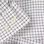 90s LACOSTE ラコステ 総柄 長袖シャツ 5/ホワイト系 メンズ ビンテージ