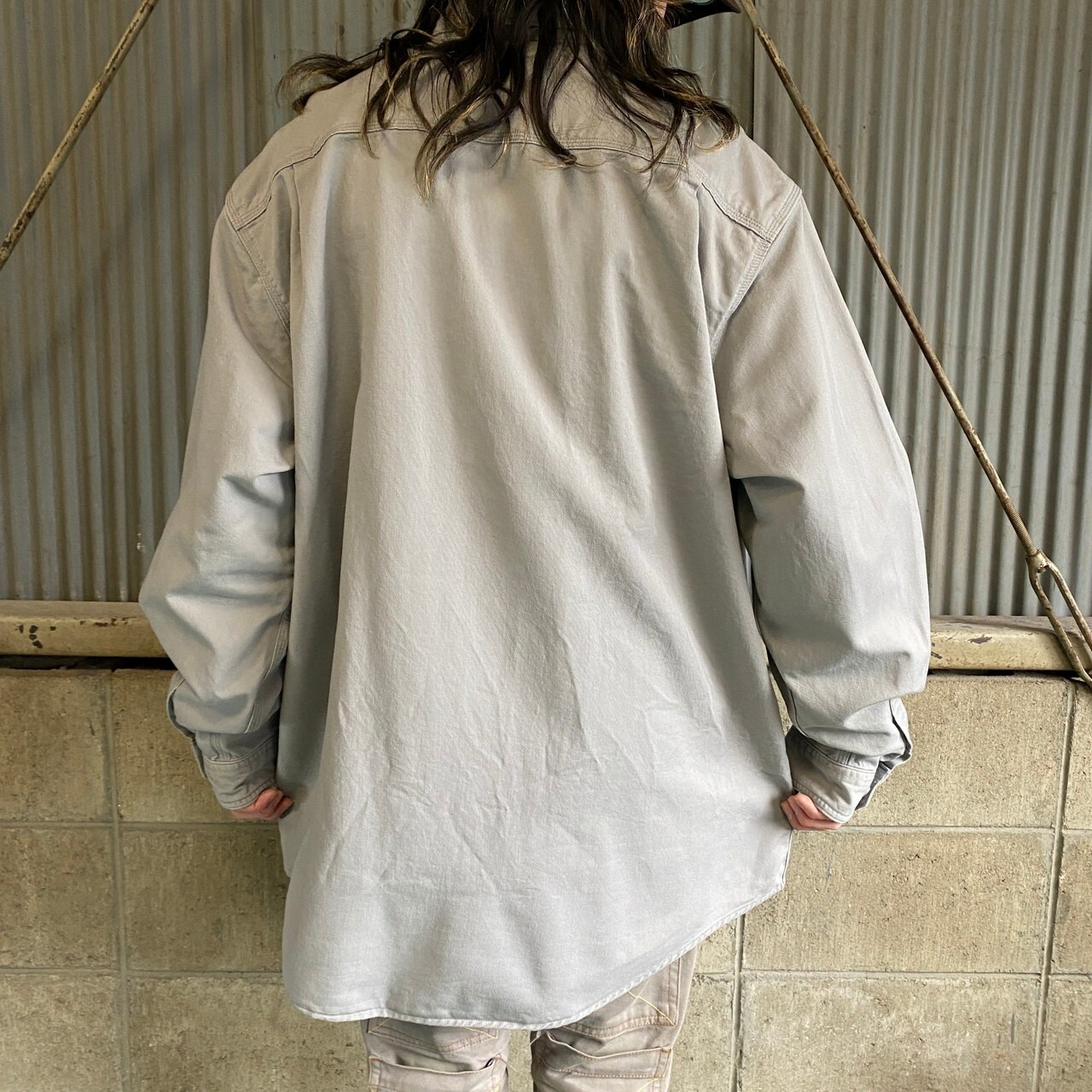Carhartt カーハート FR ボタンダウン 企業ロゴ刺繍 長袖 ワークシャツ 
