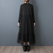 チュール 装飾 ワンピース 00327