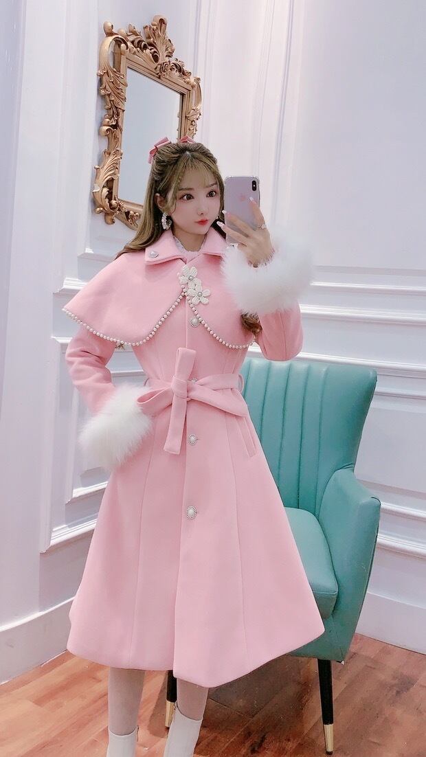 ピンク コート ファー 可愛い ジャケット アウター | LOVEYsmileSHOP