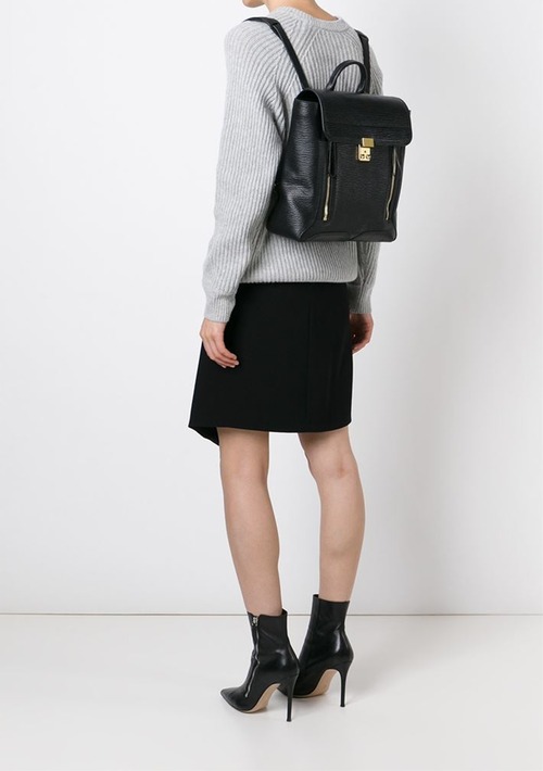 美品◆3.1PhillipLim 3.1フィリップリム PASHLI パシュリ レザー リュック バックパック 黒◆ トートバッグとしても使用可能な便利アイテム♪