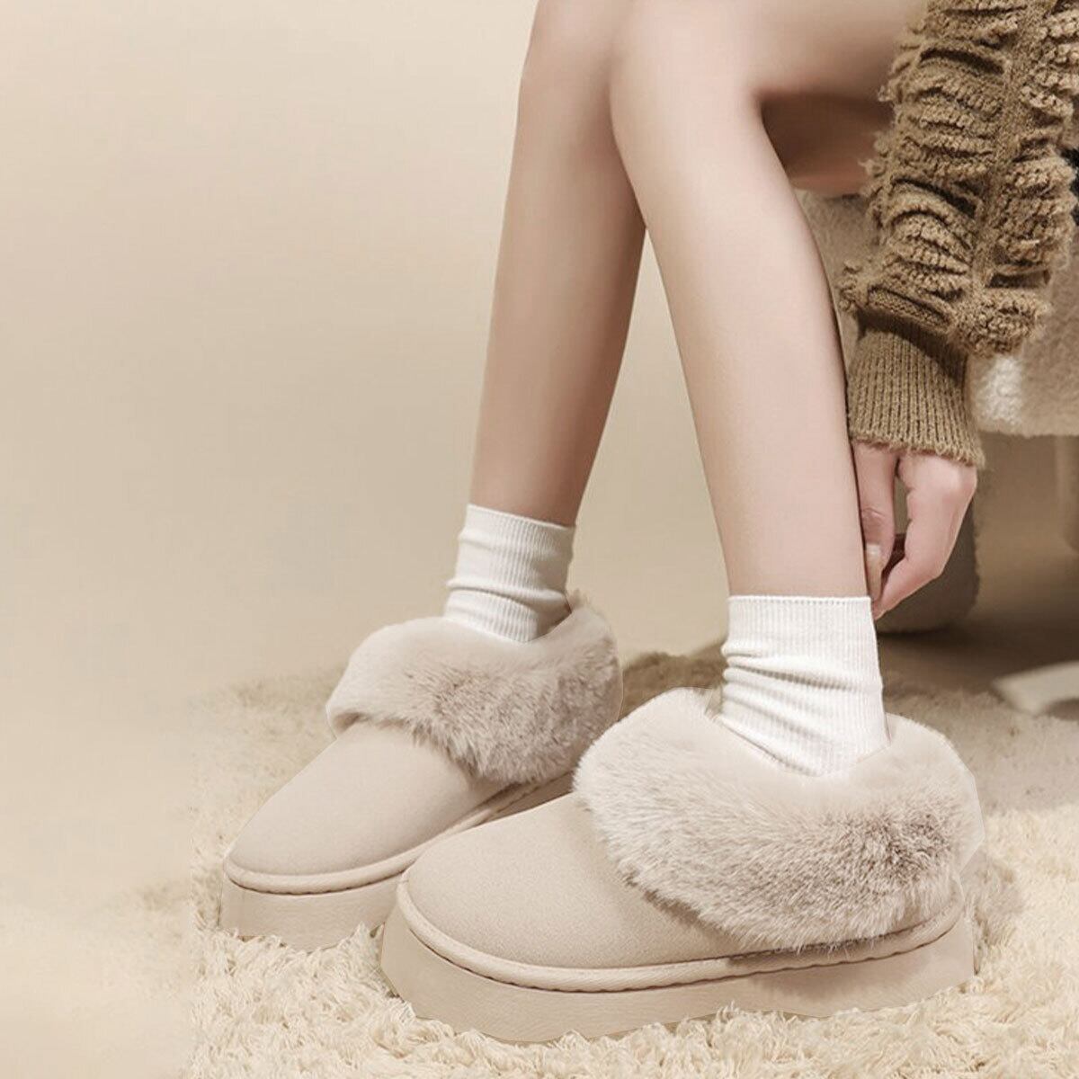 アンクル ムートンブーツ レディース 秋冬 韓国 厚底 ショートブーツ 防寒 保温 ふわふわ 暖かい フェイクファー おしゃれ 大人 かわいい 裏起毛 モカシン 歩きやすい 大人可愛い 大人女子