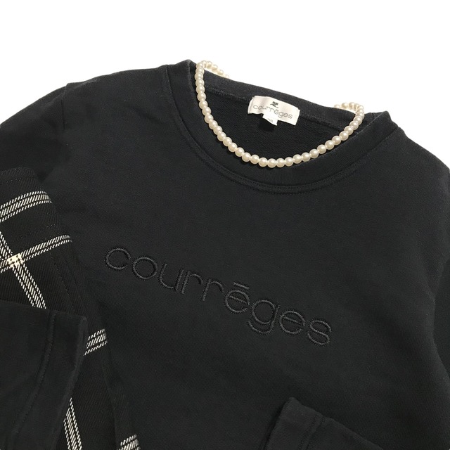 courreges tops trainer Black クレージュ トップス トレーナー