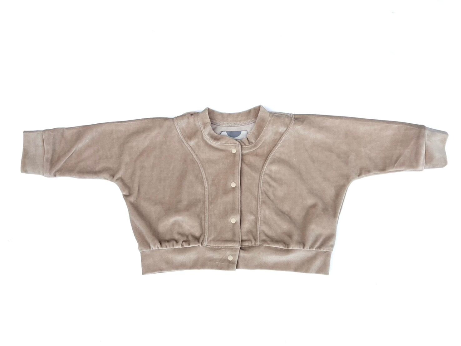 【26AW】mimipoupons(ミミプポン)ベビーカーディガンBEIGE 12m、18m