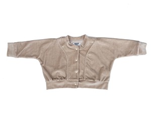 【26AW】mimipoupons(ミミプポン)ベビーカーディガンBEIGE 12m、18m